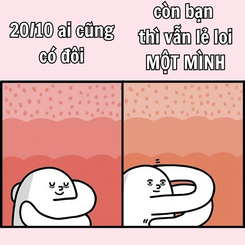 Lưu ngay meme 20/10 hài hước dành cho FA