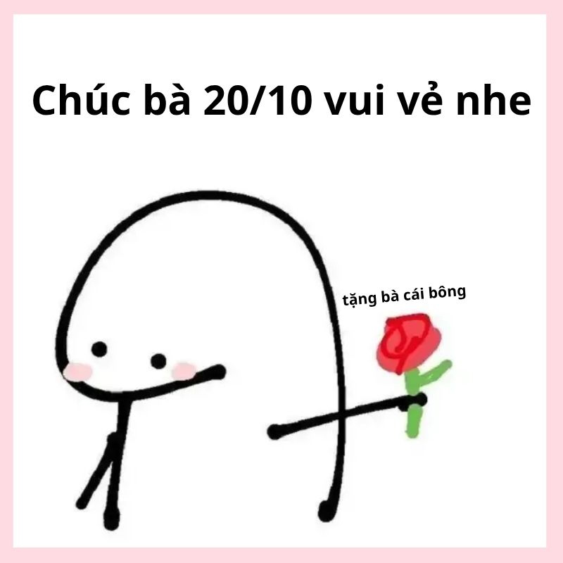 Lưu ngay meme chúc bạn bè 20/10 vui vẻ