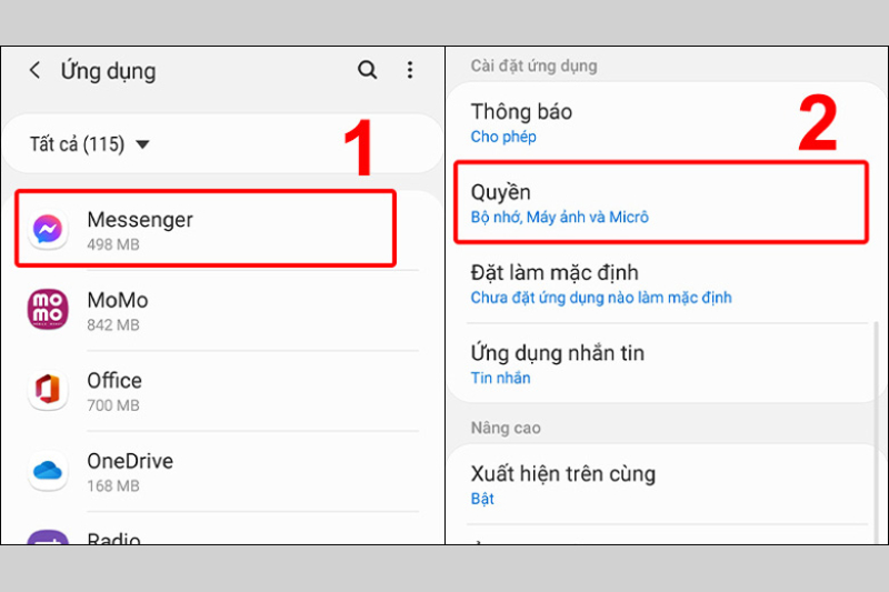Sửa lỗi không gửi ảnh trên Messenger bằng cách kiểm tra quyền ứng dụng