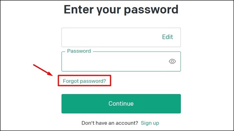 Nhấn quên mật khẩu và làm theo hướng dẫn trong email đặt lại mật khẩu