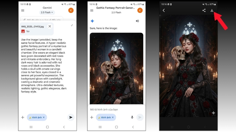 Hướng dẫn nhập prompt và tạo ảnh Halloween bằng Gemini