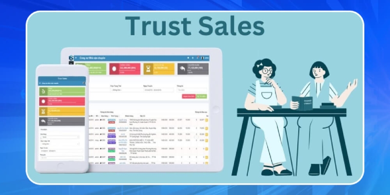 Giao diện phần mềm TrustSales quản lý bán hàng đa kênh