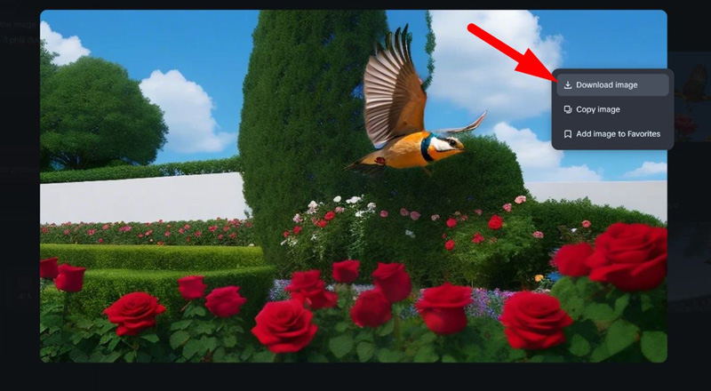 Xem lại kết quả, nếu đúng ý thì tải ảnh về máy