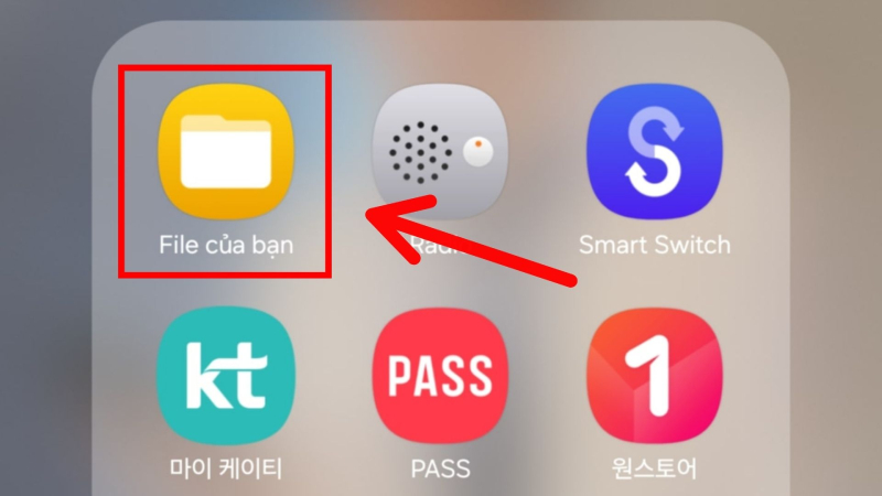 Truy cập ứng dụng File của bạn trên điện thoại Android