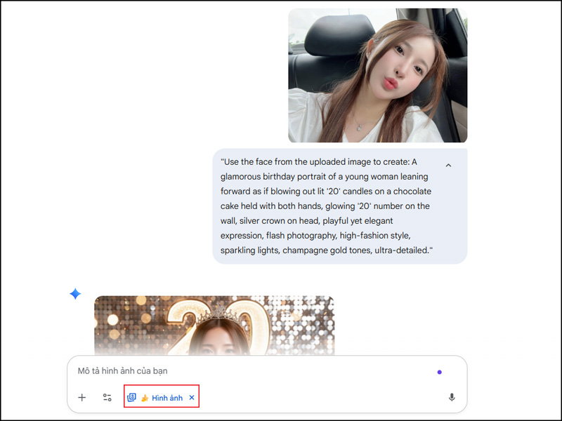 Hướng dẫn từng bước tạo ảnh sinh nhật bằng Gemini