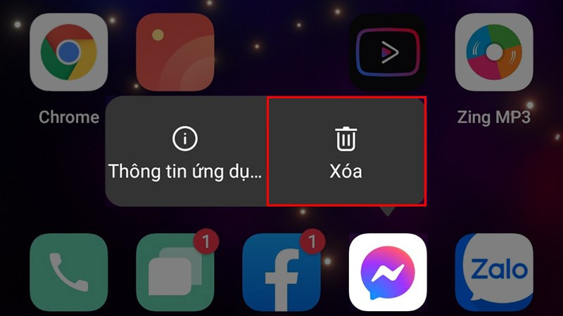 Gỡ bỏ ứng dụng Messenger
