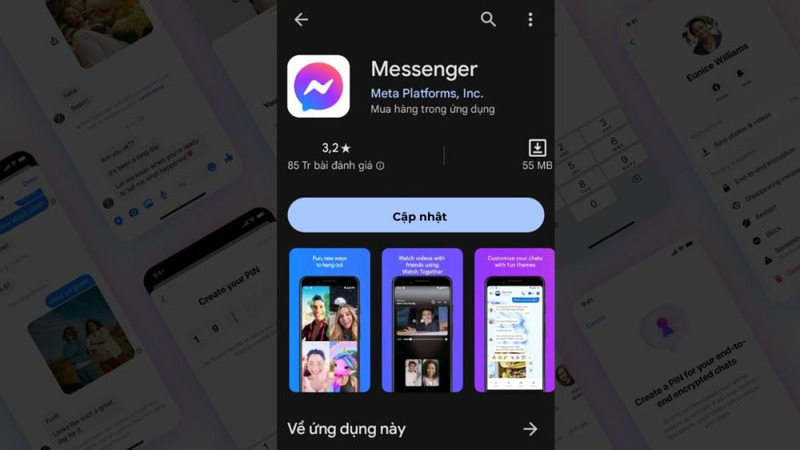 Cập nhật phiên bản mới nhất của Messenger