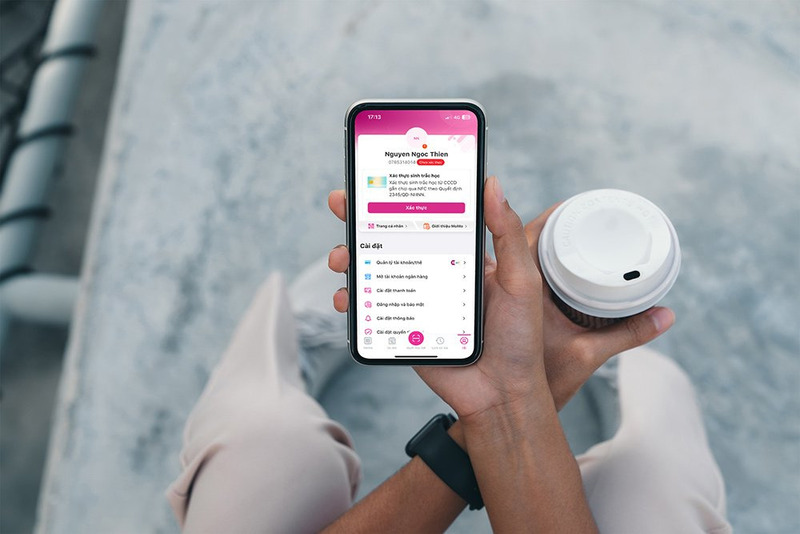 Giao diện ứng dụng MoMo trên diện thoại