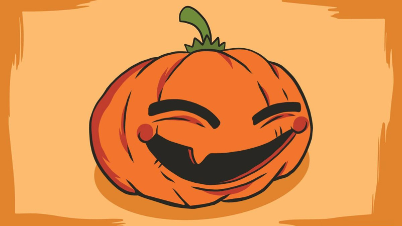 Hình bí ngô cười vui nhộn phong cách hoạt hình