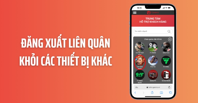 Cách đăng xuất Liên Quân khỏi các thiết bị khác
