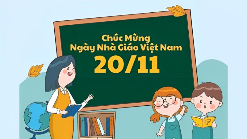 Poster chúc mừng Ngày Nhà Giáo Việt Nam 20/11