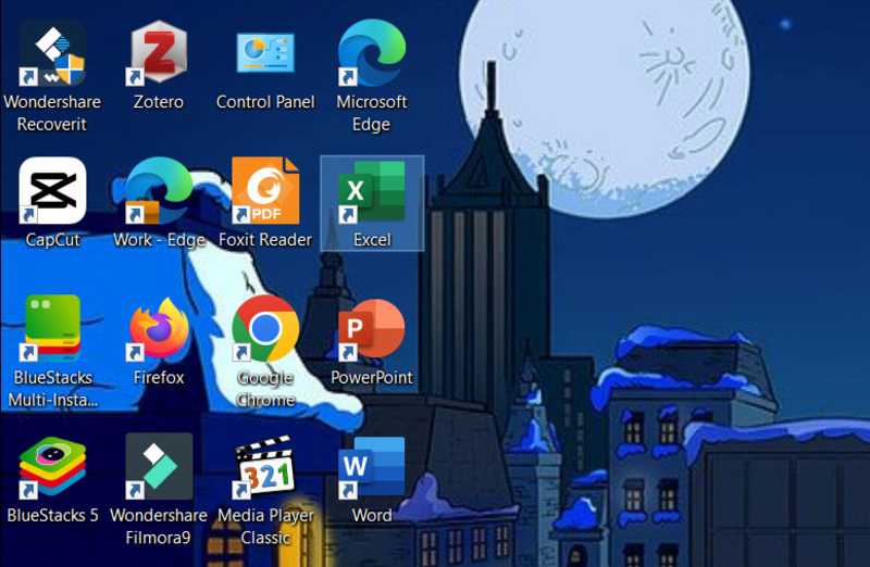 Nhấp đúp chuột trái để mở Microsoft Excel