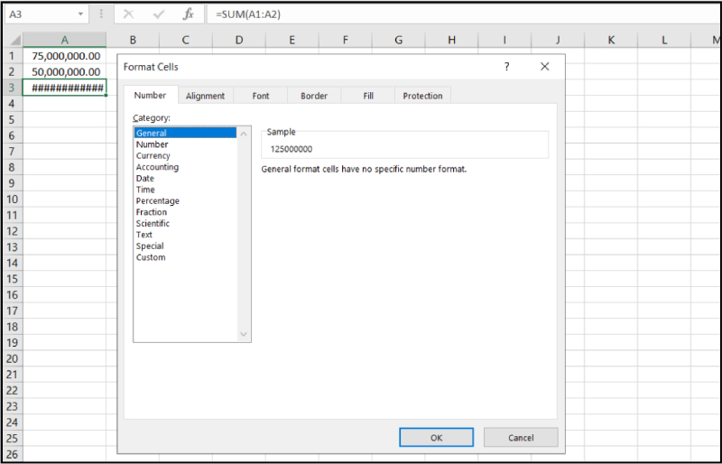 Hộp thoại Format Cells chỉnh kiểu định dạng số trong Excel