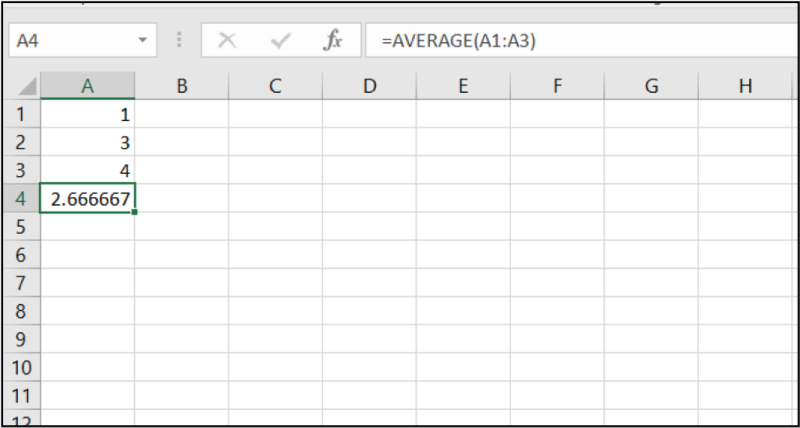 Bổ sung dấu 2 chấm trong công thức AVERAGE