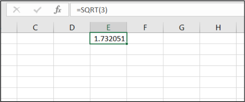 Kết quả đúng khi tính căn bậc hai của số dương bằng hàm SQRT