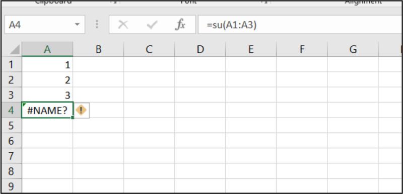 Lỗi #NAME? xuất hiện do sai cú pháp hàm trong Excel