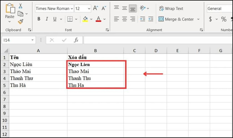 Sao chép công thức cho các ô còn lại