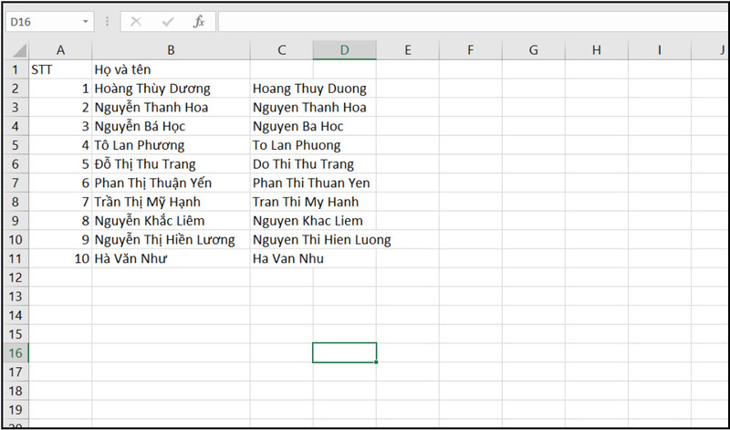 Dán nội dung đã chuyển mã vào Excel