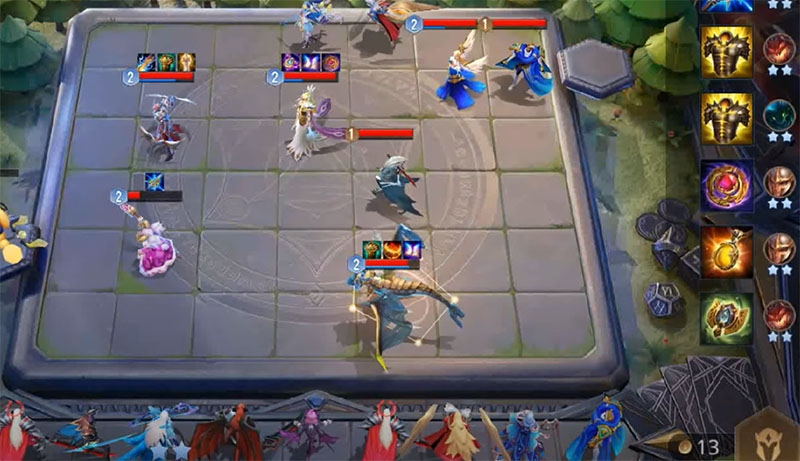 Giao diện bàn cờ trong chế độ Cờ Liên Quân