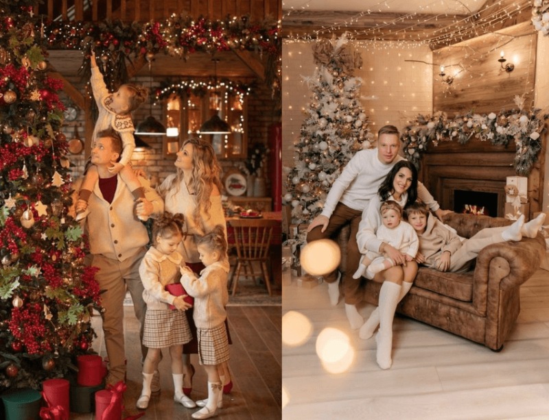 Tạo dáng chụp ảnh Noel với gia đình vui nhộn