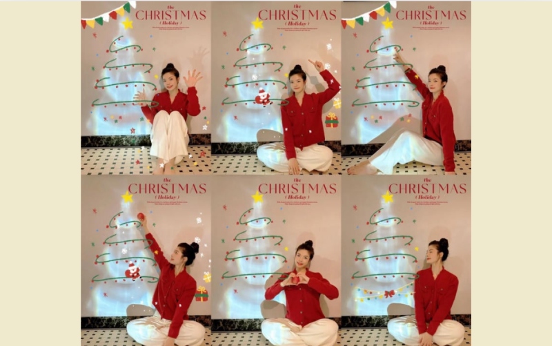 Tạo dáng chụp ảnh Noel với phụ kiện đơn giản