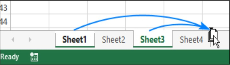 Kéo thả để copy sheet sang vị trí mới trong Excel