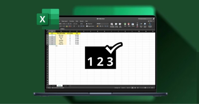 Cách đánh số thứ tự tự động trong Excel