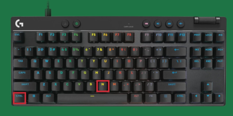 Phím tắt Ctrl N