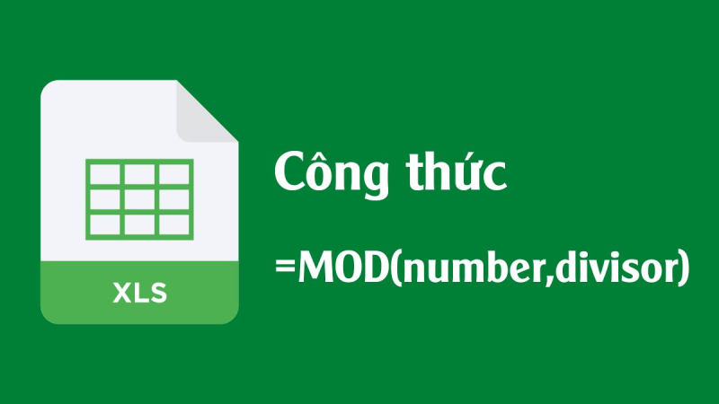 Công thức hàm MOD trong Excel