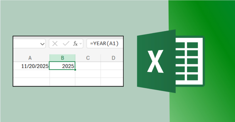 Hàm YEAR trong Excel