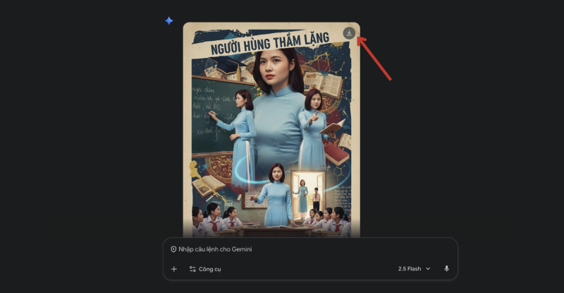 Hình ảnh AI với chủ đề người hùng thầm lặng tôn vinh nghề giáo