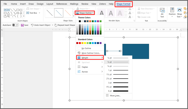 Chỉnh định dạng hình trong Shape Format