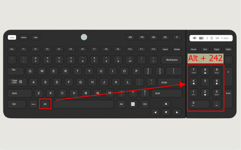 Gõ dấu ≥ bằng phím tắt Alt + 242
