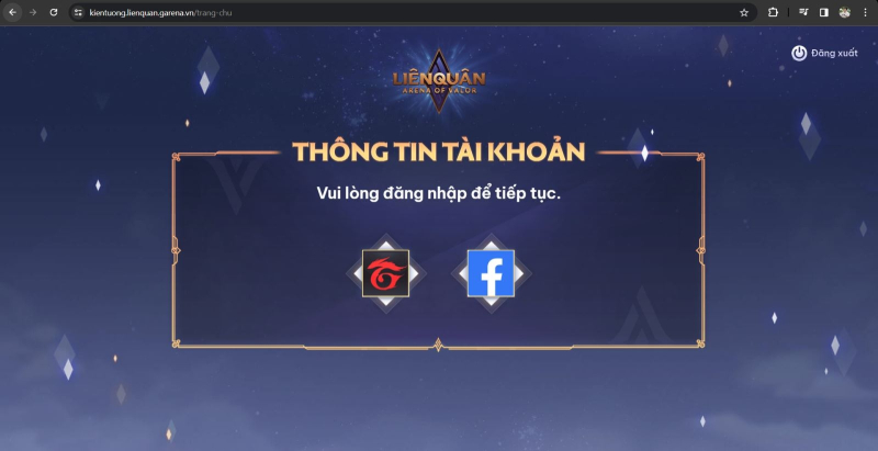 Hai hình thức đăng nhập tài khoản Liên Quân