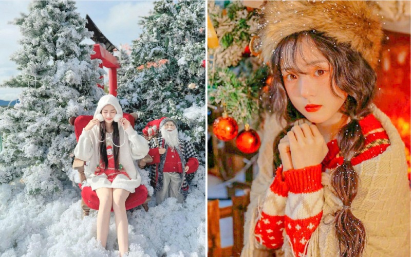 Ảnh được chỉnh màu giáng sinh trên Lightroom