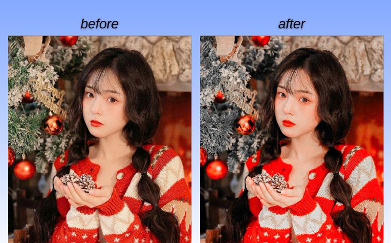 Ảnh trước và sau khi chỉnh màu rực rỡ trên Lightroom