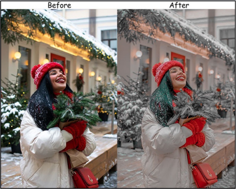 Ảnh trước và sau khi chỉnh màu ấm trên Lightroom