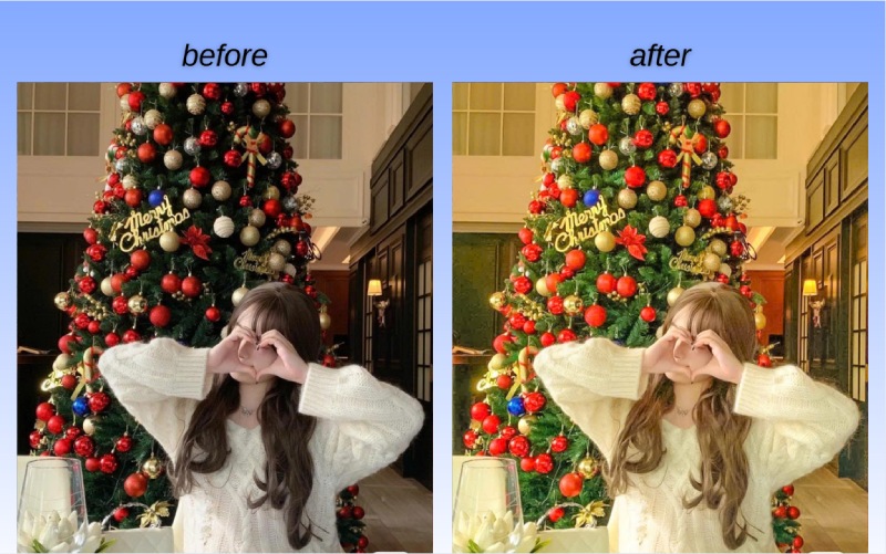 Ảnh trước và sau khi chỉnh màu xám bạc trên Lightroom