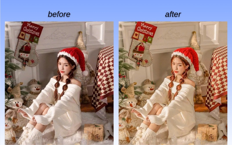 Ảnh trước và sau khi chỉnh màu lạnh trên Lightroom