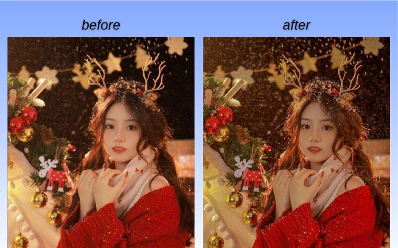 Ảnh trước và sau khi chỉnh màu đỏ xám trên Lightroom