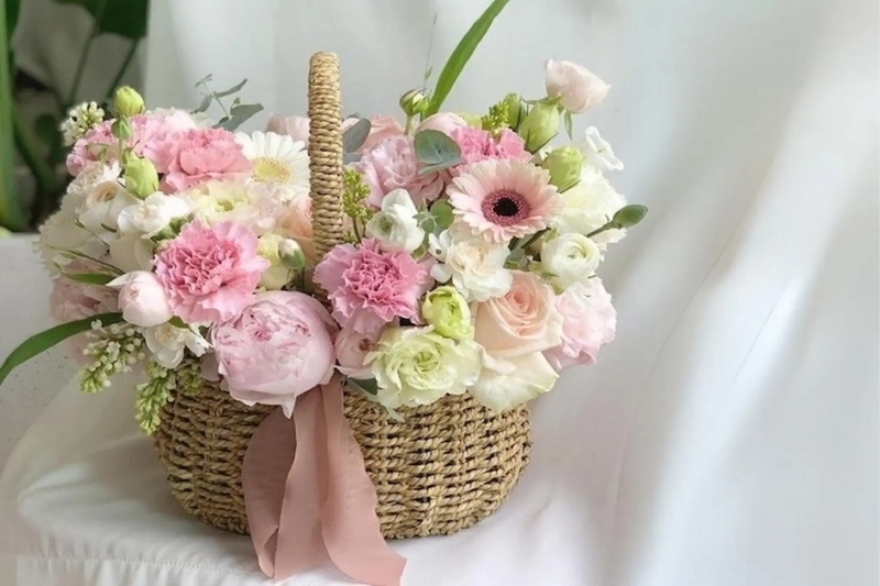 Giỏ hoa cát tường