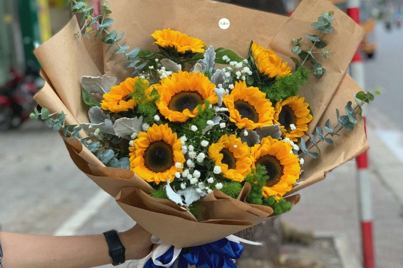 Bó hoa hướng dương tươi tắn