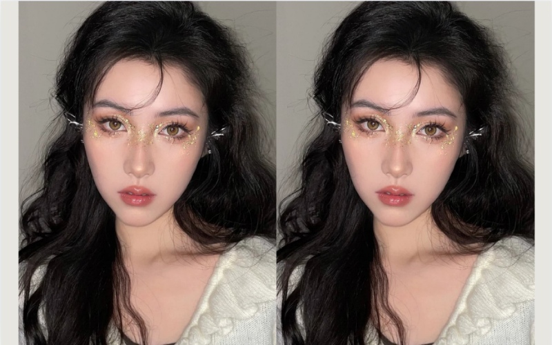 Makeup Giáng Sinh tông vàng