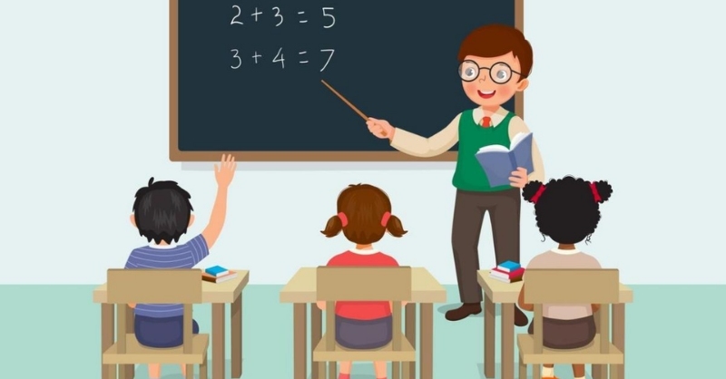 Ảnh hoạt hình 20/11 thầy giáo dạy toán