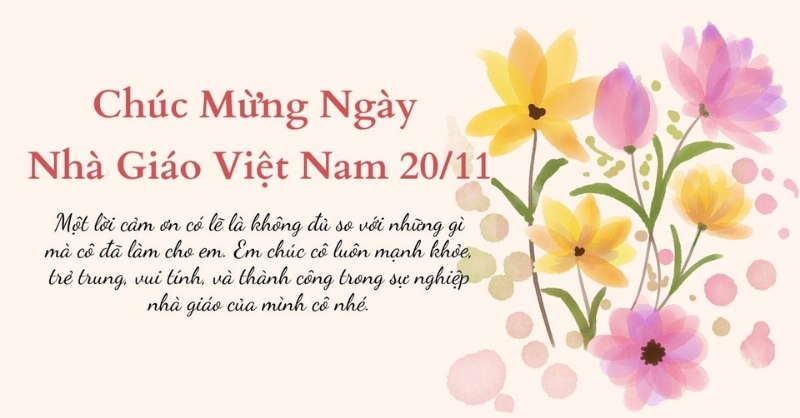 Banner chúc mừng ngày Nhà giáo Việt Nam 20/11
