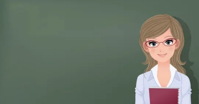 Hình ảnh 20/11 phong cách chibi với ảnh cô giáo góc phải