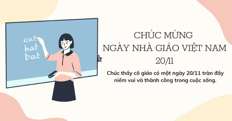 Hình ảnh 20/11 sáng tạo, phong cách hiện đại