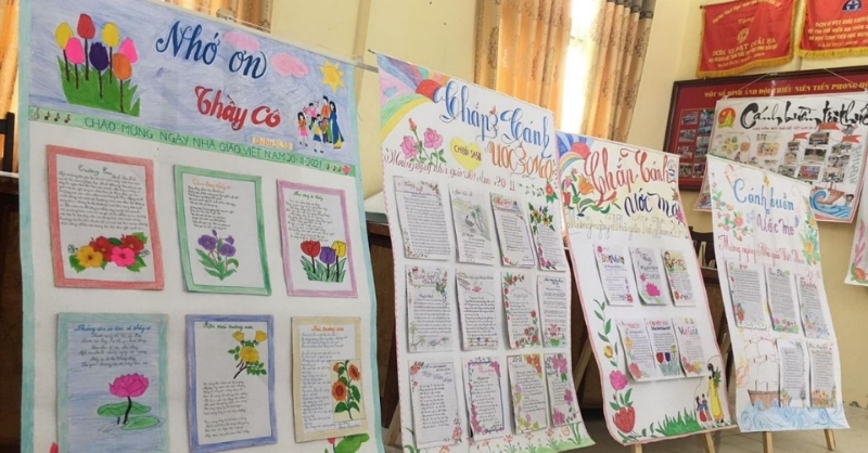 Mẫu trang trí báo tường nhân ngày 20/11