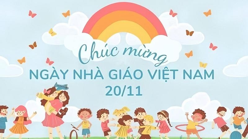 background ngày nhà giáo việt nam dành cho lớp tiểu học
