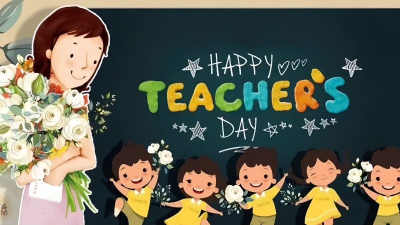 Background Ngày Nhà giáo Việt Nam dành cho mầm non